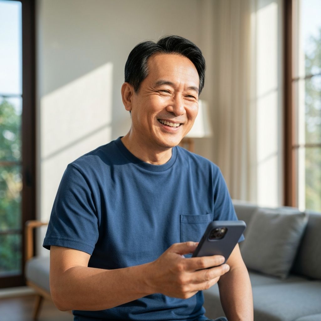 Person on video call